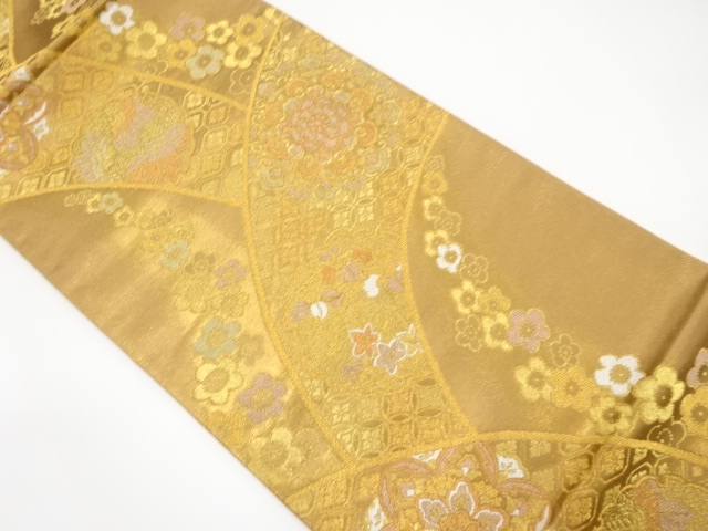 華紋に梅模様織り出し袋帯